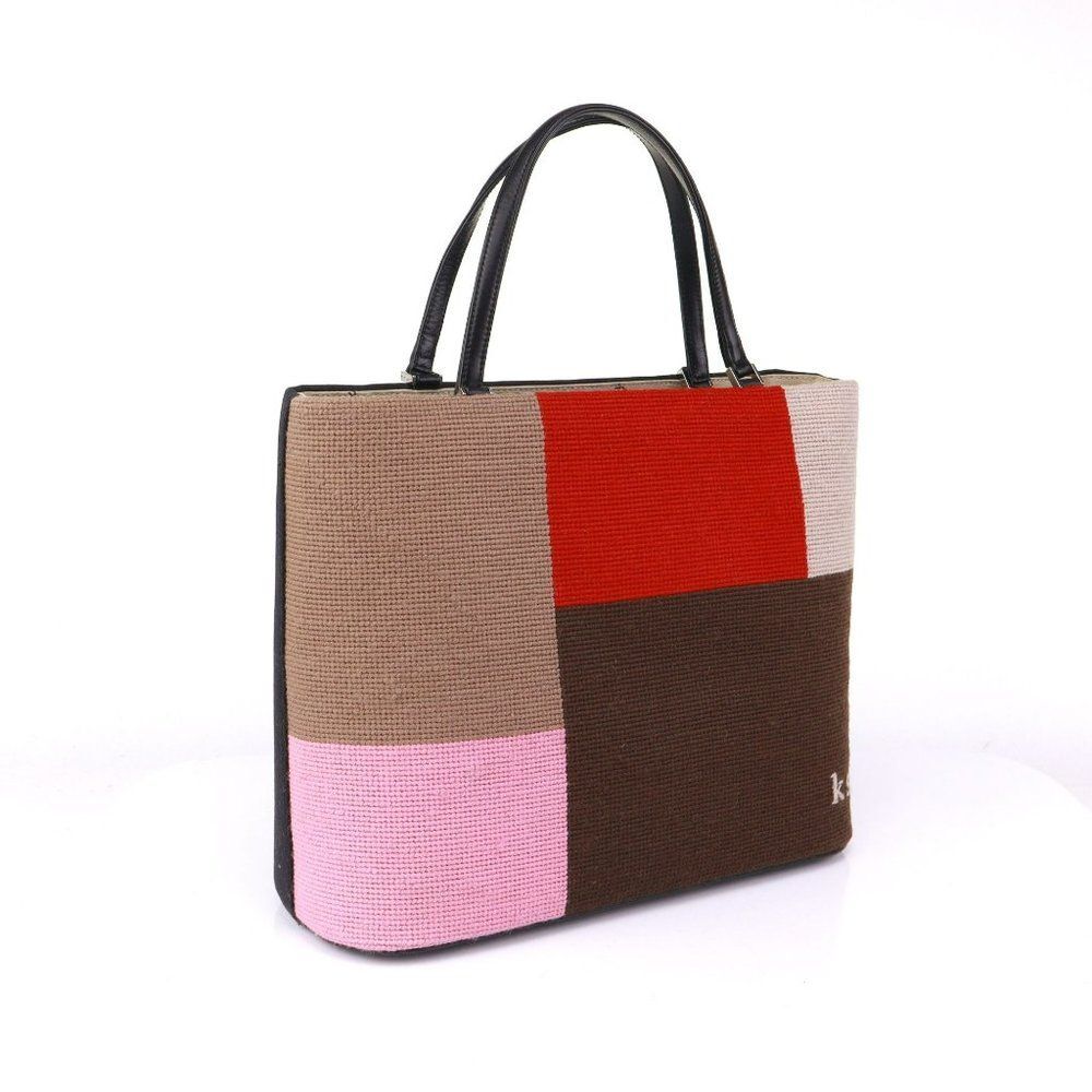 Kate Spade Patchwork Needlepoint Tote Collector's… - image 5